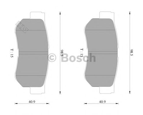 BOSCH 0 986 AB9 150 Тормозные колодки для SSANGYONG KORANDO (Сан-янг/санянг Корандо) BOSCH 0 986 AB9 150 Тормозные колодки для SSANGYONG KORANDO (Сан-янг/санянг Корандо)