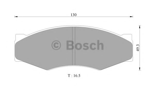 BOSCH 0 986 AB9 168 Тормозные колодки<br >передний мост 