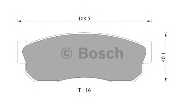 BOSCH 0 986 AB9 241 Тормозные колодки<br >передний мост 
