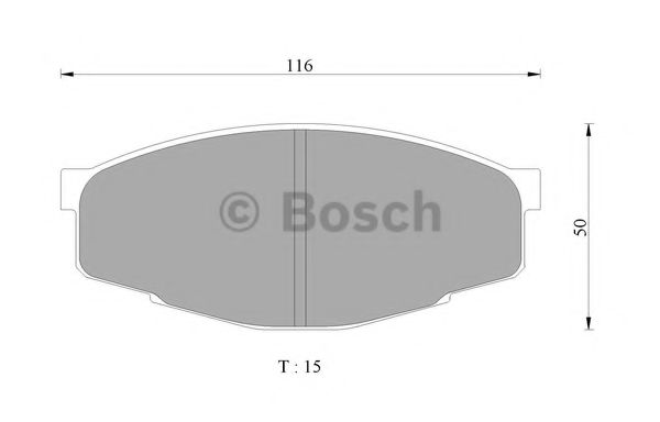 BOSCH 0 986 AB9 309 Тормозные колодки<br >передний мост 