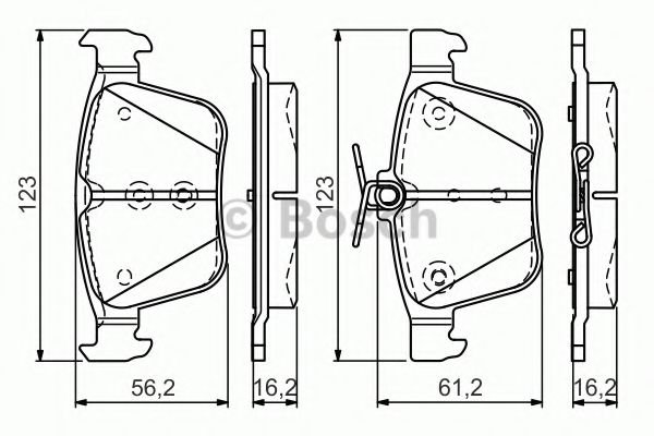 BOSCH 0 986 TB3 176 Тормозные колодки для VOLKSWAGEN (Фольксваген) BOSCH 0 986 TB3 176 Тормозные колодки для VOLKSWAGEN (Фольксваген)
