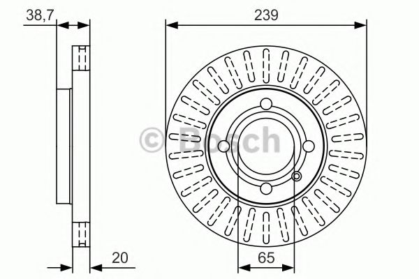 BOSCH 0 986 479 U13 Тормозной диск передний мост для VOLKSWAGEN CITYGOLF (Фольксваген Cитъголф)