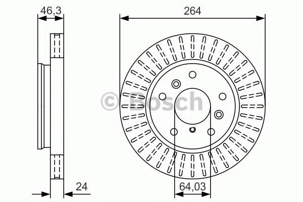 BOSCH 0 986 479 U26 Тормозной диск передний мост для CHERY J11 (Чери Ж11) BOSCH 0 986 479 U26 Тормозной диск передний мост для CHERY J11 (Чери Ж11)