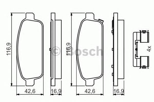 BOSCH 0 986 494 666 Тормозные колодки для OPEL CASCADA (Опель Cасcада) BOSCH 0 986 494 666 Тормозные колодки для OPEL CASCADA (Опель Cасcада)