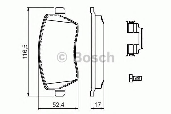 BOSCH 0 986 494 592 Тормозные колодки для RENAULT KANGOO / GRAND KANGOO (Рено Кангу / гранд кангу) BOSCH 0 986 494 592 Тормозные колодки для RENAULT KANGOO / GRAND KANGOO (Рено Кангу / гранд кангу)