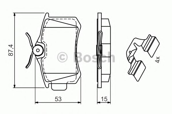 BOSCH 0 986 494 597 Тормозные колодки для SEAT TOLEDO (Сеат Толэдо) BOSCH 0 986 494 597 Тормозные колодки для SEAT TOLEDO (Сеат Толэдо)