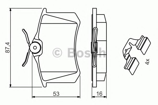 BOSCH 0 986 494 600 Тормозные колодки для VOLKSWAGEN (Фольксваген) BOSCH 0 986 494 600 Тормозные колодки для VOLKSWAGEN (Фольксваген)
