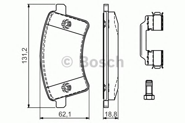 BOSCH 0 986 494 612 Тормозные колодки для RENAULT KANGOO / GRAND KANGOO (Рено Кангу / гранд кангу) BOSCH 0 986 494 612 Тормозные колодки для RENAULT KANGOO / GRAND KANGOO (Рено Кангу / гранд кангу)