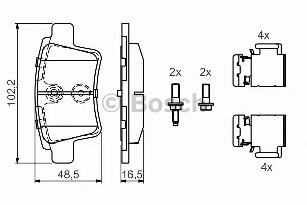 BOSCH 0 986 494 622 Тормозные колодки для CITROËN C4 PICASSO I (CитроËн С4 пикассо 1) BOSCH 0 986 494 622 Тормозные колодки для CITROËN C4 PICASSO I (CитроËн С4 пикассо 1)