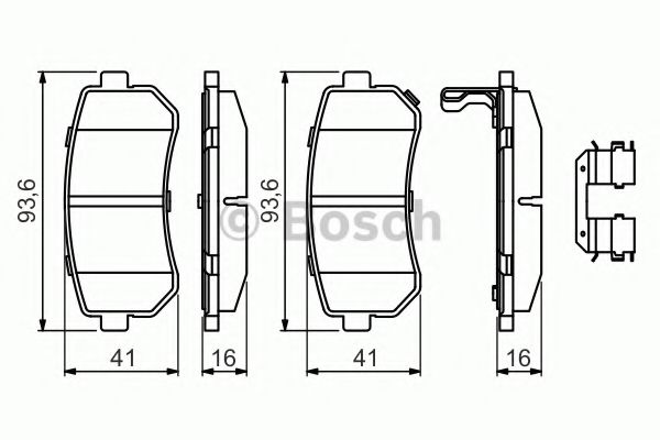 BOSCH 0 986 494 627 Тормозные колодки для KIA FORTE II (Киа Фортэ 2) BOSCH 0 986 494 627 Тормозные колодки для KIA FORTE II (Киа Фортэ 2)