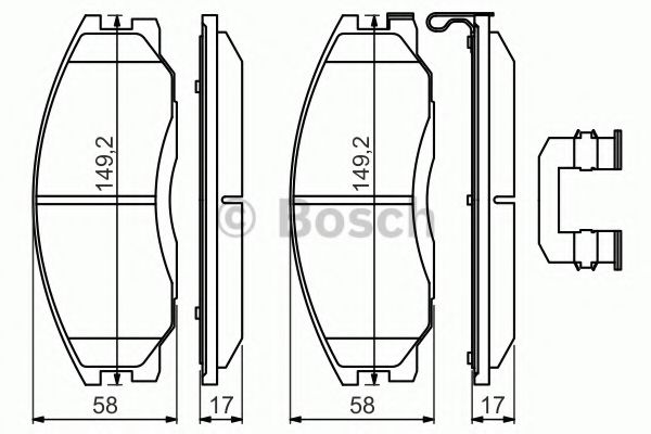 BOSCH 0 986 494 650 Тормозные колодки для SSANGYONG KYRON (Сан-янг/санянг Кайрон) BOSCH 0 986 494 650 Тормозные колодки для SSANGYONG KYRON (Сан-янг/санянг Кайрон)