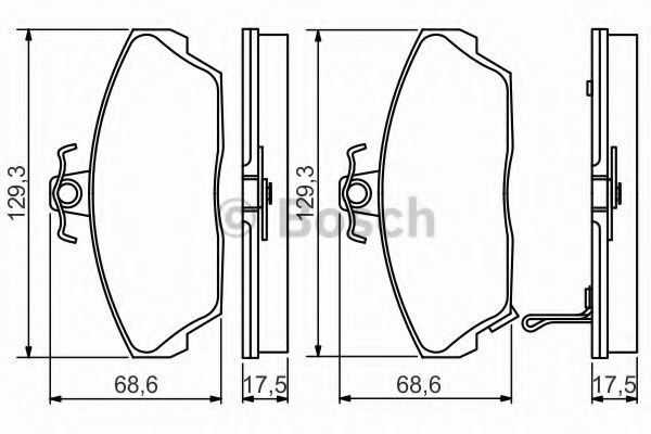BOSCH 0 986 495 233 Тормозные колодки для ROVER 400 (Ровер 400) BOSCH 0 986 495 233 Тормозные колодки для ROVER 400 (Ровер 400)