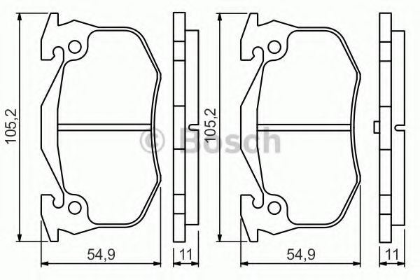 BOSCH 0 986 495 236 Тормозные колодки для PEUGEOT 309 II (Пежо 309 2) BOSCH 0 986 495 236 Тормозные колодки для PEUGEOT 309 II (Пежо 309 2)