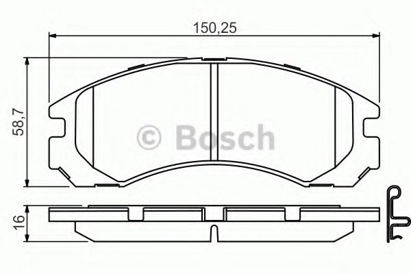 BOSCH 0 986 495 252 Тормозные колодки для MITSUBISHI SIGMA (Митсубиши/митсубиси Сигма) BOSCH 0 986 495 252 Тормозные колодки для MITSUBISHI SIGMA (Митсубиши/митсубиси Сигма)