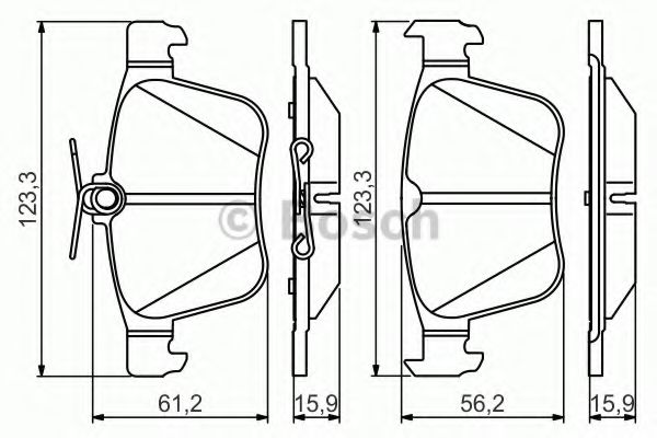 BOSCH 0 986 495 346 Тормозные колодки для VOLKSWAGEN (Фольксваген) BOSCH 0 986 495 346 Тормозные колодки для VOLKSWAGEN (Фольксваген)