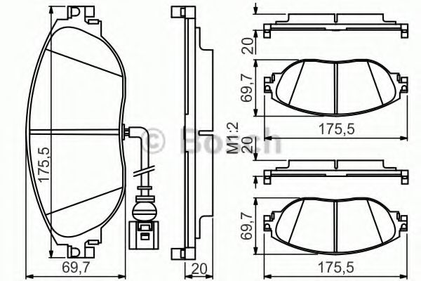 BOSCH 0 986 495 350 Тормозные колодки для VOLKSWAGEN (Фольксваген) BOSCH 0 986 495 350 Тормозные колодки для VOLKSWAGEN (Фольксваген)