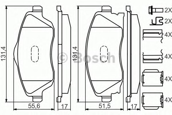 BOSCH 0 986 494 625 Тормозные колодки для OPEL VITA C (Опель Vита c) BOSCH 0 986 494 625 Тормозные колодки для OPEL VITA C (Опель Vита c)