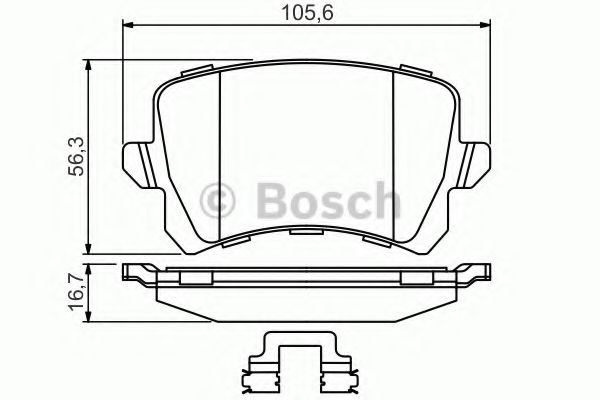 BOSCH 0 986 494 626 Тормозные колодки для VOLKSWAGEN (Фольксваген) BOSCH 0 986 494 626 Тормозные колодки для VOLKSWAGEN (Фольксваген)