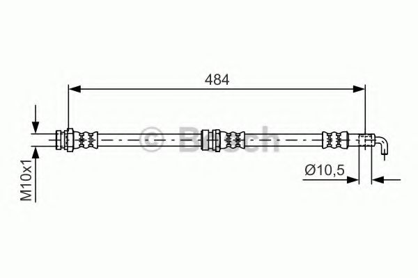 BOSCH 1 987 481 602 Тормозной шланг передняя ось, двусторонне для FORD RANGER (Форд Рангэр) BOSCH 1 987 481 602 Тормозной шланг передняя ось, двусторонне для FORD RANGER (Форд Рангэр)