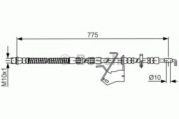 BOSCH 1 987 481 685 Тормозной шланг для CITROëN (Cитроëн) BOSCH 1 987 481 685 Тормозной шланг для CITROëN (Cитроëн)