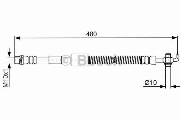 BOSCH 1 987 481 687 Тормозной шланг для PEUGEOT 308 CC (Пежо 308 сс) BOSCH 1 987 481 687 Тормозной шланг для PEUGEOT 308 CC (Пежо 308 сс)