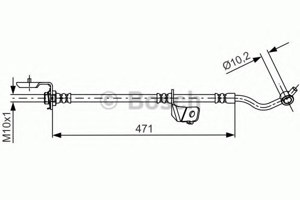 BOSCH 1 987 481 716 Тормозной шланг для HYUNDAI TUCSON (Хендай Туксон) BOSCH 1 987 481 716 Тормозной шланг для HYUNDAI TUCSON (Хендай Туксон)