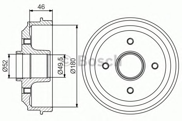 BOSCH 0 986 477 155 Тормозной барабан для CITROËN CHANSON (CитроËн Чансон) BOSCH 0 986 477 155 Тормозной барабан для CITROËN CHANSON (CитроËн Чансон)
