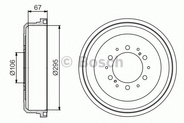 BOSCH 0 986 477 167 Тормозной барабан задний мост для TOYOTA HIACE II (Тойота/тоета Хиаcэ 2) BOSCH 0 986 477 167 Тормозной барабан задний мост для TOYOTA HIACE II (Тойота/тоета Хиаcэ 2)