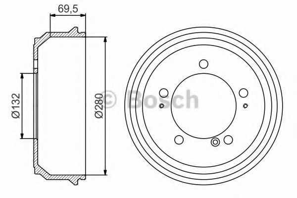 BOSCH 0 986 477 169 Тормозной барабан задний мост для RENAULT MASTER II (Рено Мастэр 2) BOSCH 0 986 477 169 Тормозной барабан задний мост для RENAULT MASTER II (Рено Мастэр 2)
