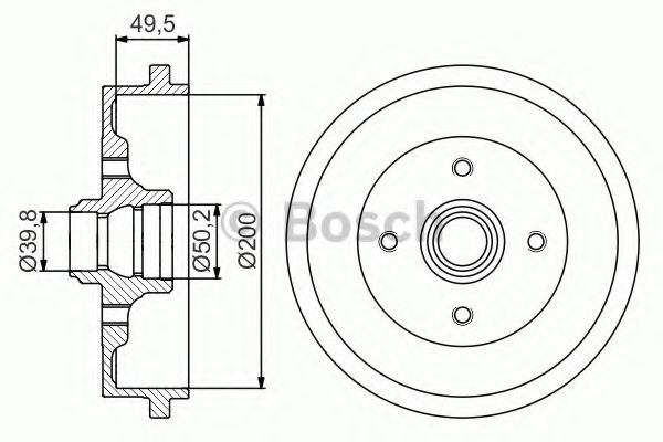 BOSCH 0 986 477 267 Тормозной барабан для AUDI FOX (Ауди Фоx) BOSCH 0 986 477 267 Тормозной барабан для AUDI FOX (Ауди Фоx)