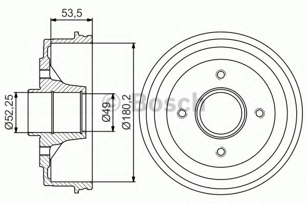 BOSCH 0 986 477 270 Тормозной барабан для DACIA SANDERO (Дача Сандэро) BOSCH 0 986 477 270 Тормозной барабан для DACIA SANDERO (Дача Сандэро)