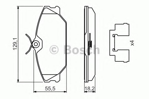 BOSCH 0 986 494 656 Тормозные колодки для RENAULT SCNIC I (Рено Сценик и) BOSCH 0 986 494 656 Тормозные колодки для RENAULT SCNIC I (Рено Сценик и)