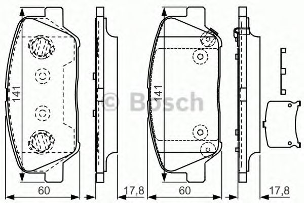 BOSCH 0 986 TB3 198 Тормозные колодки для HYUNDAI (Хендай) BOSCH 0 986 TB3 198 Тормозные колодки для HYUNDAI (Хендай)