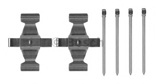 BOSCH 1 987 474 743 Комплектующие, колодки дискового тормоза<br >передний мост 