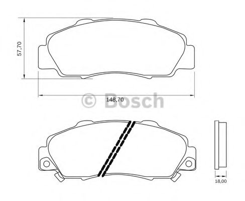 BOSCH 0 986 BB0 205 Тормозные колодки для HONDA SHUTTLE (Хонда Шуттлэ) BOSCH 0 986 BB0 205 Тормозные колодки для HONDA SHUTTLE (Хонда Шуттлэ)