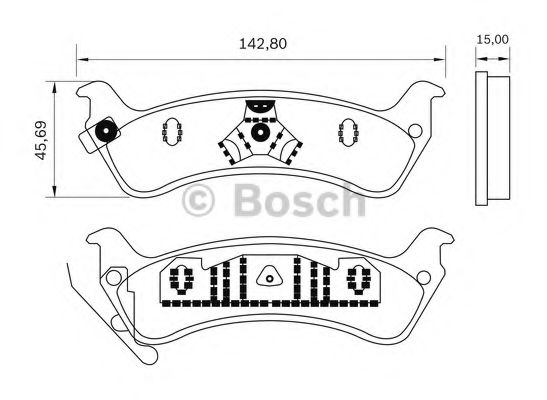 BOSCH 0 986 BB0 561 Тормозные колодки для FORD-USA (Форд-уса) BOSCH 0 986 BB0 561 Тормозные колодки для FORD-USA (Форд-уса)