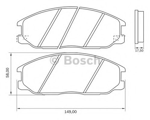 BOSCH 0 986 BB0 589 Тормозные колодки для SSANGYONG KYRON (Сан-янг/санянг Кайрон) BOSCH 0 986 BB0 589 Тормозные колодки для SSANGYONG KYRON (Сан-янг/санянг Кайрон)