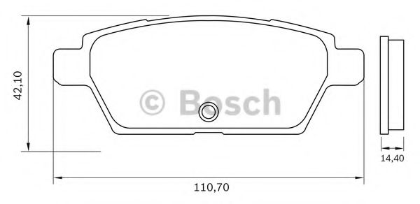 BOSCH 0 986 BB0 598 Тормозные колодки задний мост для FORD-USA (Форд-уса) BOSCH 0 986 BB0 598 Тормозные колодки задний мост для FORD-USA (Форд-уса)