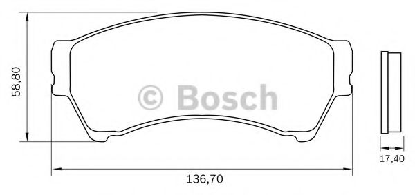 BOSCH 0 986 BB0 599 Тормозные колодки для FORD-USA (Форд-уса) BOSCH 0 986 BB0 599 Тормозные колодки для FORD-USA (Форд-уса)