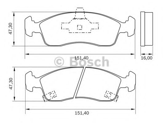 BOSCH 0 986 BB0 982 Тормозные колодки передний мост для CHEVROLET COBALT (Шевроле Cобалт) BOSCH 0 986 BB0 982 Тормозные колодки передний мост для CHEVROLET COBALT (Шевроле Cобалт)