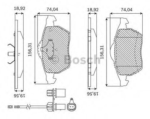 BOSCH F 03B 050 049 Тормозные колодки передний мост для VOLKSWAGEN (Фольксваген) BOSCH F 03B 050 049 Тормозные колодки передний мост для VOLKSWAGEN (Фольксваген)