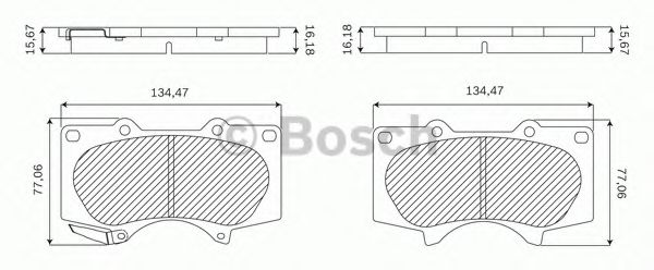 BOSCH F 03B 050 106 Тормозные колодки передний мост для LEXUS GX (Лексус Гx) BOSCH F 03B 050 106 Тормозные колодки передний мост для LEXUS GX (Лексус Гx)