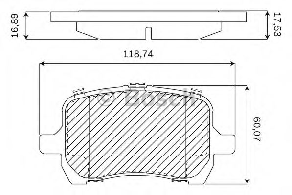 BOSCH F 03B 050 152 Тормозные колодки передний мост для CHEVROLET COBALT (Шевроле Cобалт) BOSCH F 03B 050 152 Тормозные колодки передний мост для CHEVROLET COBALT (Шевроле Cобалт)