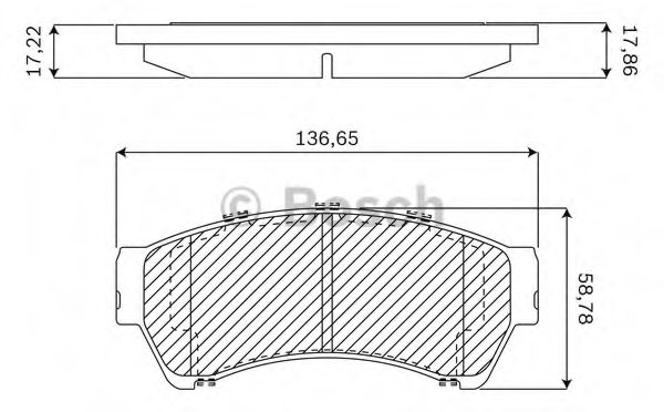 BOSCH F 03B 050 154 Тормозные колодки для FORD-USA (Форд-уса) BOSCH F 03B 050 154 Тормозные колодки для FORD-USA (Форд-уса)