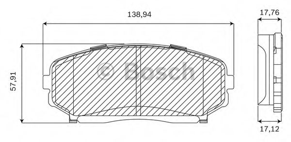 BOSCH F 03B 050 171 Тормозные колодки передний мост для LINCOLN MKX (Линcолн Мкx)