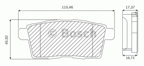 BOSCH F 03B 050 172 Тормозные колодки для LINCOLN MKX (Линcолн Мкx)