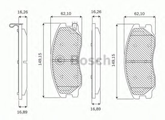 BOSCH F 03B 050 173 Тормозные колодки передний мост для CHEVROLET CAPTIVA (Шевроле Каптива) BOSCH F 03B 050 173 Тормозные колодки передний мост для CHEVROLET CAPTIVA (Шевроле Каптива)