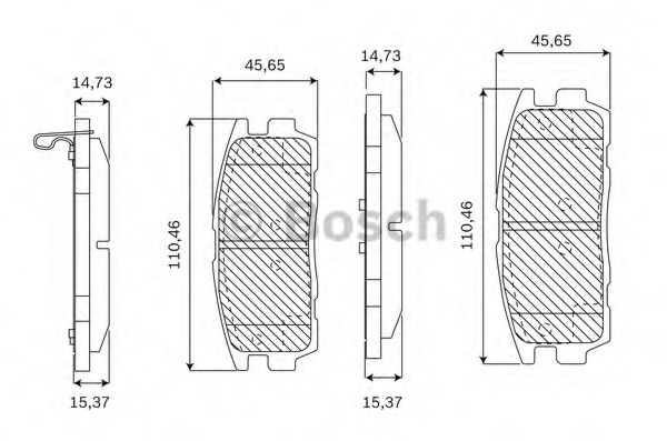 BOSCH F 03B 050 176 Тормозные колодки задний мост для CHEVROLET CAPTIVA (Шевроле Каптива) BOSCH F 03B 050 176 Тормозные колодки задний мост для CHEVROLET CAPTIVA (Шевроле Каптива)
