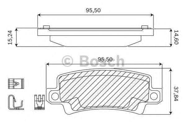 BOSCH F 03B 050 230 Тормозные колодки для TOYOTA FIELDER (Тойота/тоета Фиэлдэр) BOSCH F 03B 050 230 Тормозные колодки для TOYOTA FIELDER (Тойота/тоета Фиэлдэр)