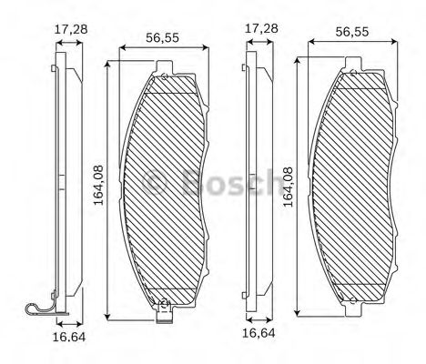 BOSCH F 03B 050 046 Тормозные колодки передний мост для NISSAN XTERRA (Ниссан Xтэрра) BOSCH F 03B 050 046 Тормозные колодки передний мост для NISSAN XTERRA (Ниссан Xтэрра)